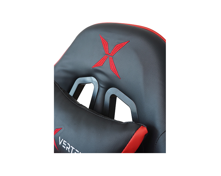 Gaming Chair: Vertex Gemu Gaming Chair Black & Red PVC